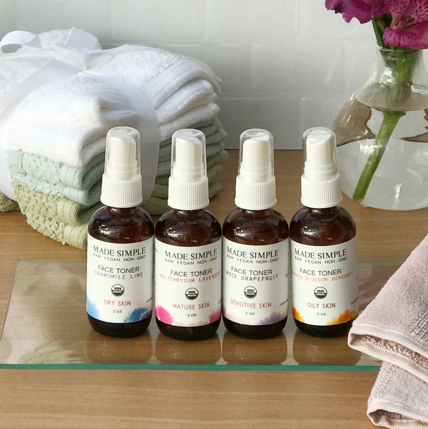 Orange Blossom Bergamot Face Toner for Oily Skin - Certified Organic, Vegan & Cruelty-free